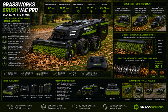GRASSWORKS BRUSH VAC PRO