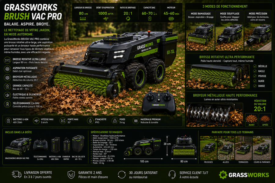GRASSWORKS BRUSH VAC PRO